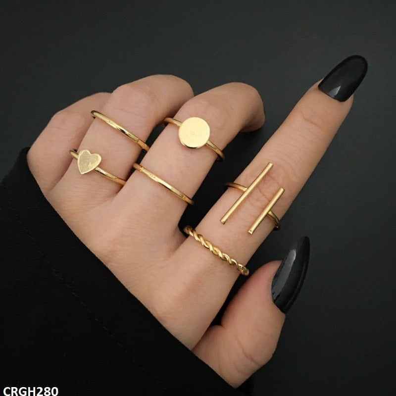 product-image-2 (2) Pair Of 6 Midi Rings - Image 1