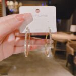 Zircon Round Drop Hoops Pair - Image 2