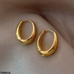 Oval Ear Hoops Pair