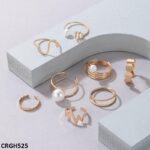 Curved 8 Midi Rings